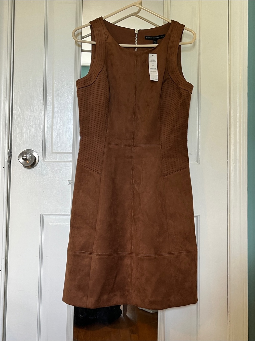 Brown Faux Suede Sheath Dress - White House Black Market